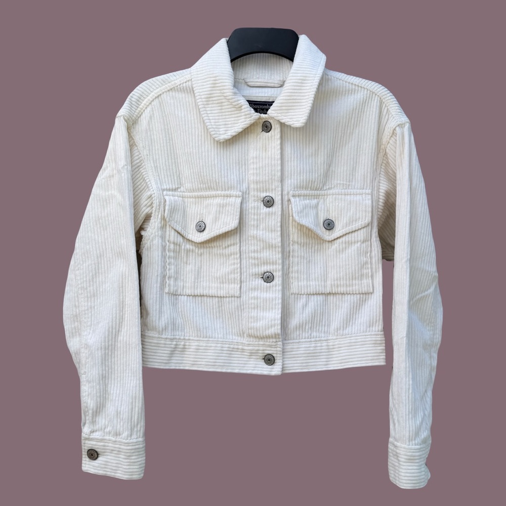 Abercrombie & Fitch Cream Utility Jacket